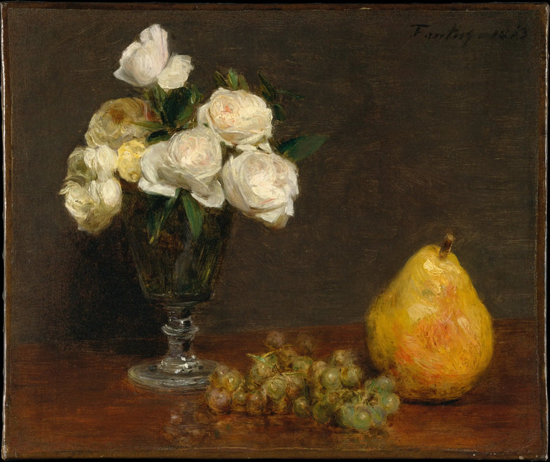 Martwa natura z różami i owocami - Henri Fantin-Latour