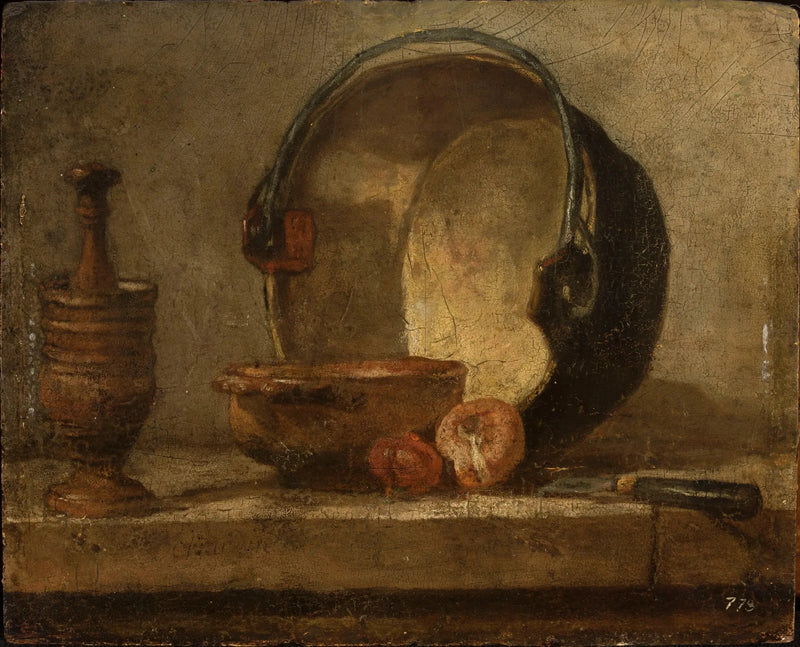 Martwa natura z naczyniami kuchennymi - Jean Simeón Chardin