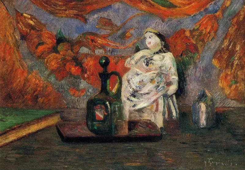 Martwa natura z karafką i figurką - Paul Gauguin
