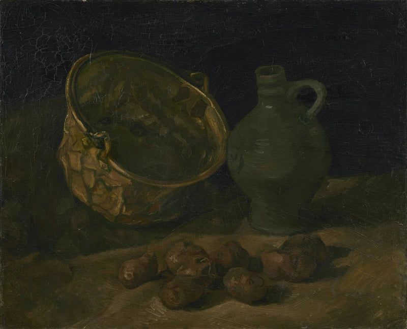 Martwa natura z kotłem i mosiężnym dzbanem - Vincent van Gogh
