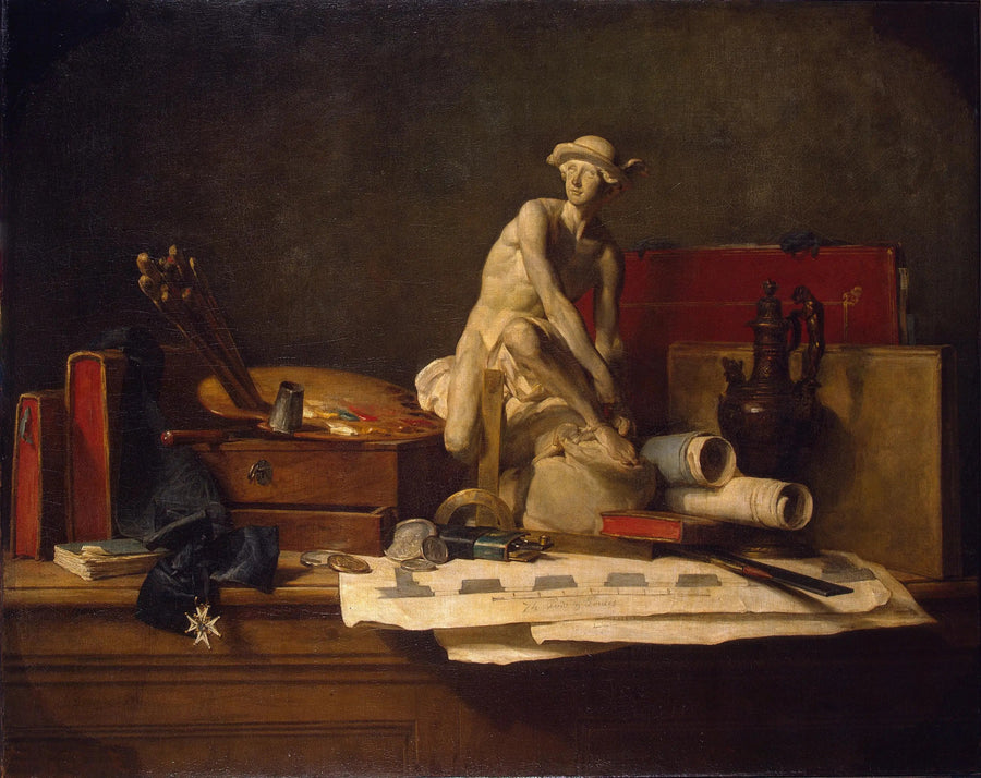 Martwa natura z atrybutami sztuki - Jean Simeón Chardin