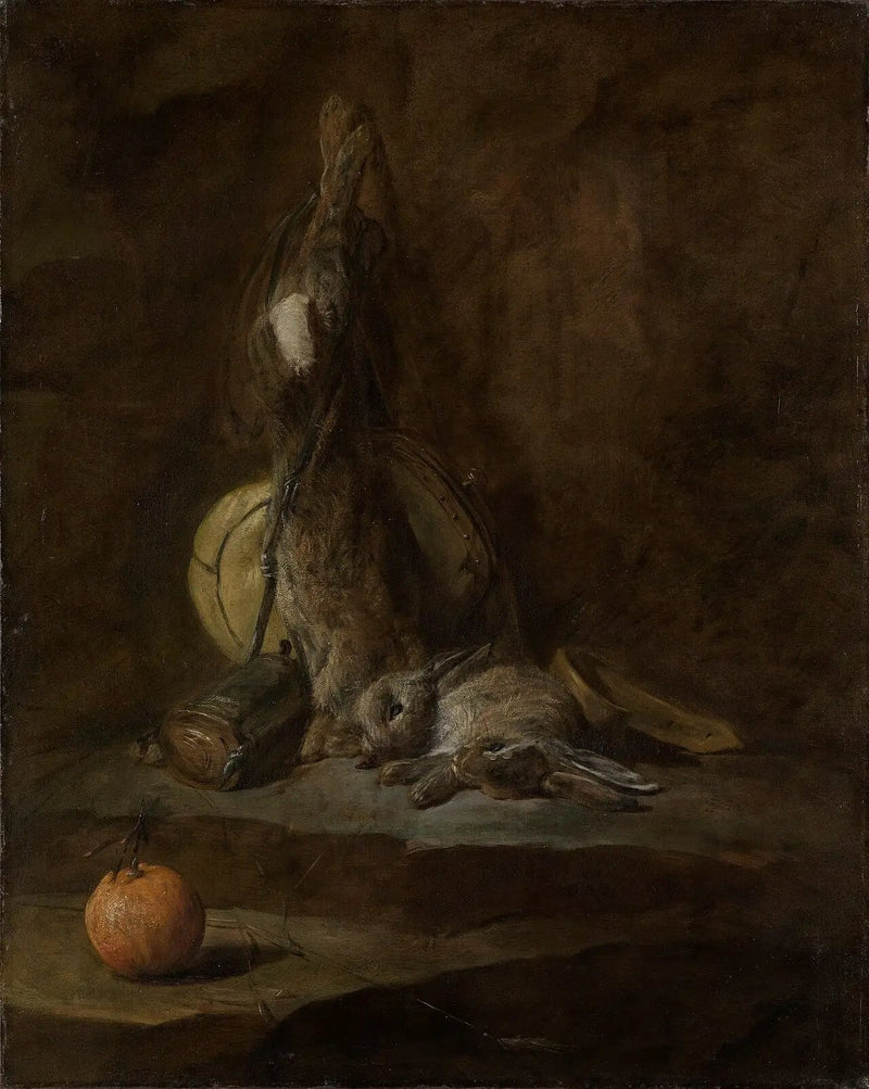 Martwa natura z martwymi królikami - Jean Simeón Chardin