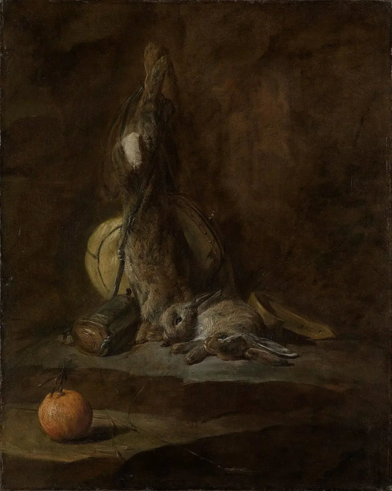 Martwa natura z martwymi królikami - Jean Simeón Chardin