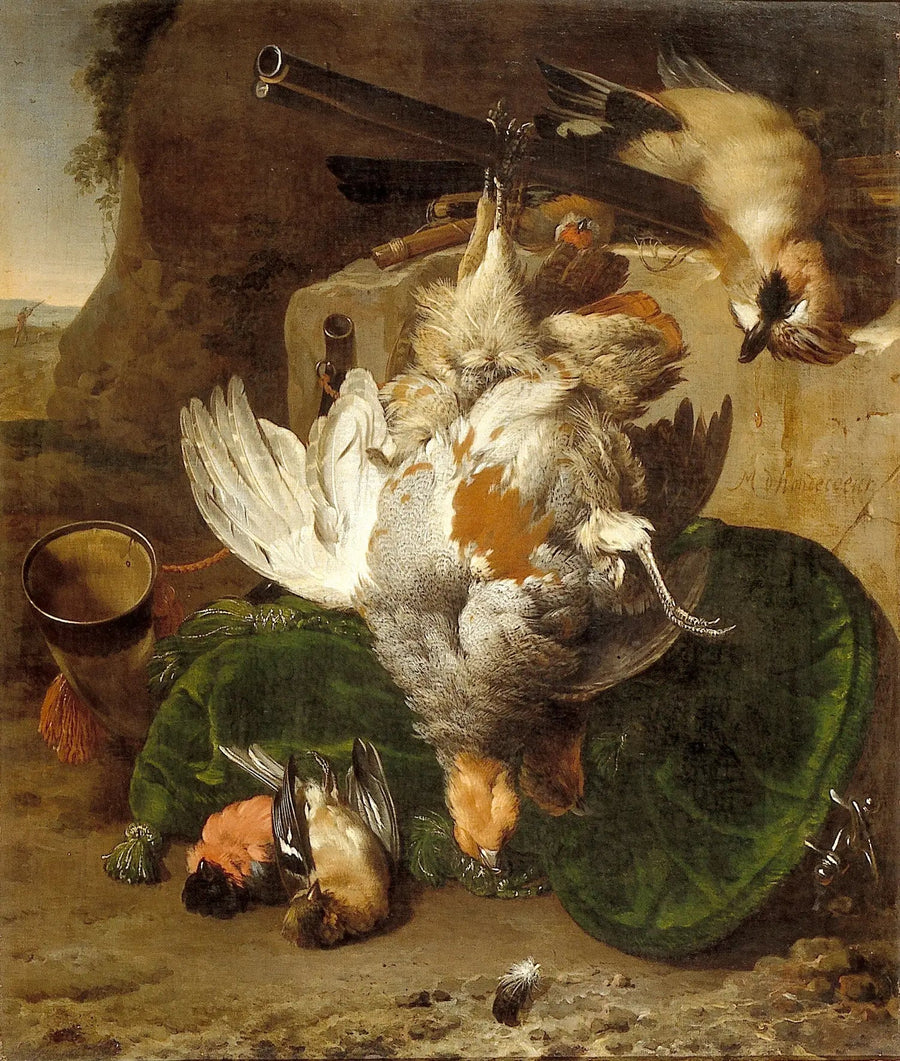 martwa natura z martwymi ptakami - Melchior de Hondecoeter