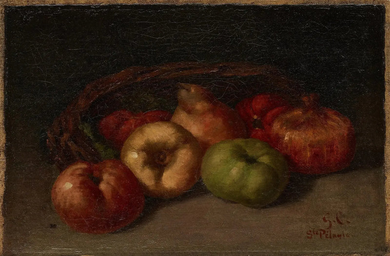 Martwa natura z jabłkami, gruszkami i granatami - Gustave Courbet
