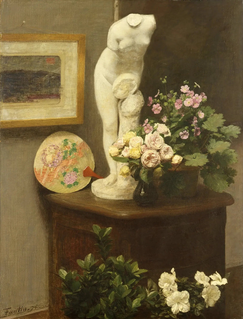 Martwa natura z torsem i kwiatami - Henri Fantin-Latour