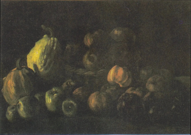 Martwa natura z koszem jabłek i dwiema dyniami - Vincent van Gogh