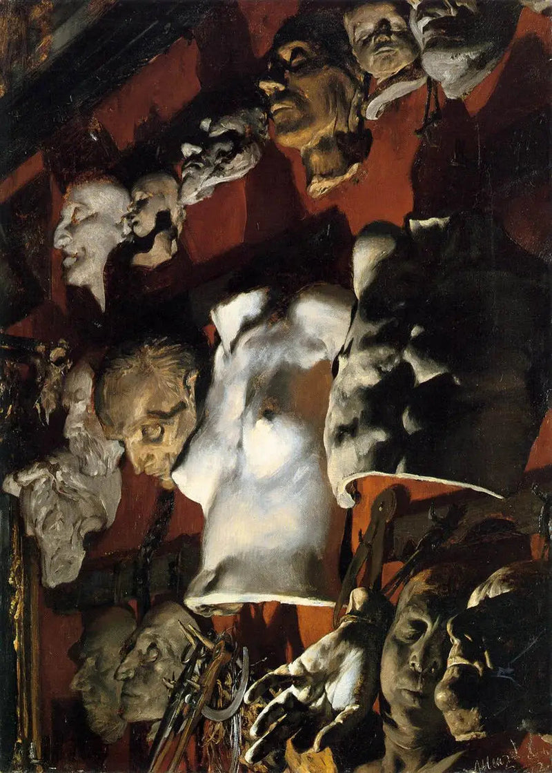 martwa natura z pracowni - Adolph von Menzel