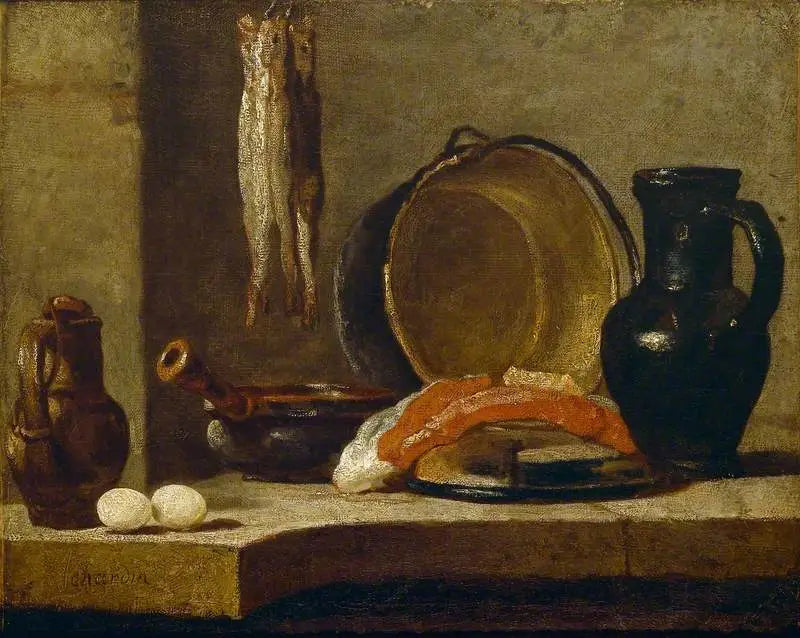 Martwa natura z naczyniami kuchennymi - Jean Simeón Chardin
