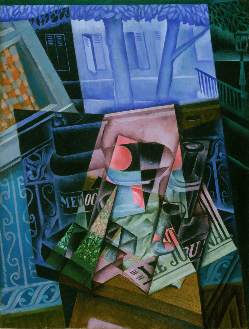 Martwa natura przed otwartym oknem, plac Ravignan - Juan Gris