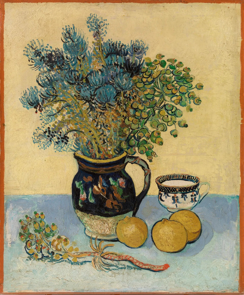 Martwa natura: majolika z dzikimi kwiatami - Vincent van Gogh