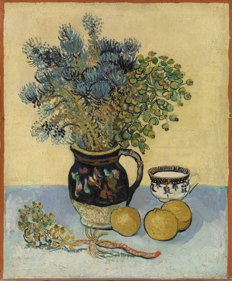 Martwa natura: majolika z dzikimi kwiatami - Vincent van Gogh