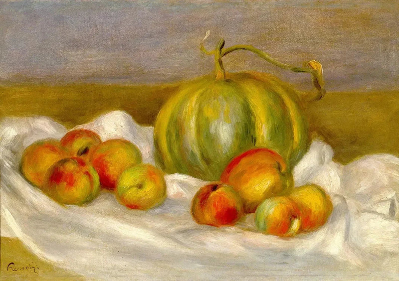 Martwa natura z melonem i brzoskwiniami - Pierre-Auguste Renoir