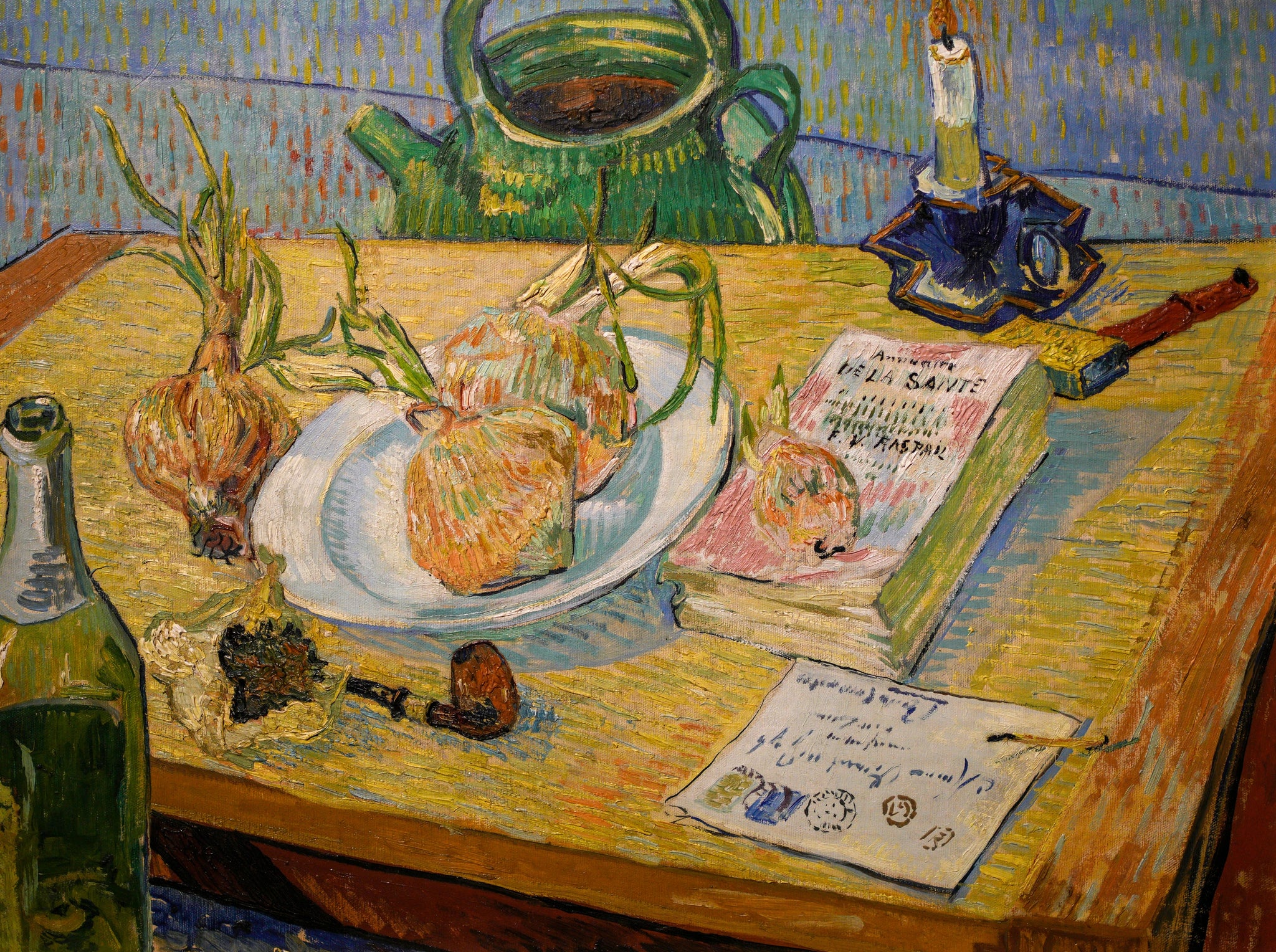 Nature morte autour d’un plat d’oignons F604 de Vincent van Gogh
