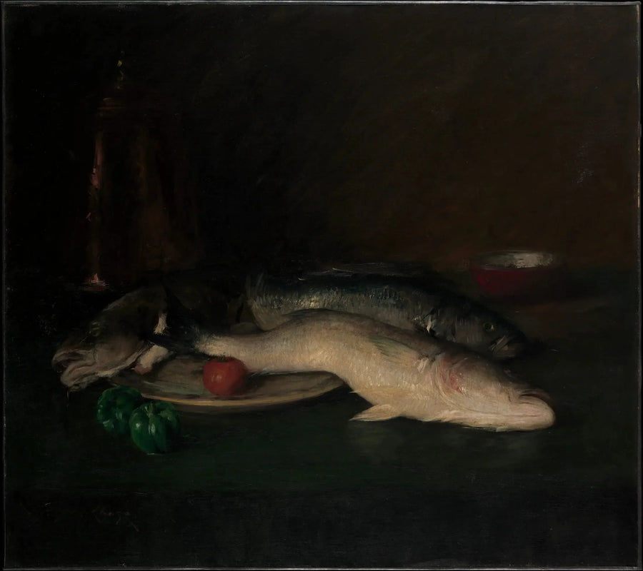 Martwa natura: Ryba - William Merritt Chase