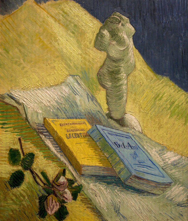 Martwa natura z figurką z gipsu i dwoma powieściami - Vincent van Gogh