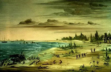 Utopienie Aimable na wybrzeżu Teksasu. 1685 - George Catlin