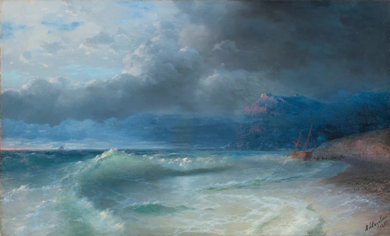 Utopienie się w burzowy poranek - Ivan Aïvazovski