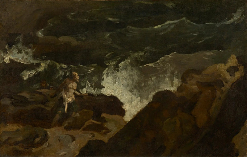 Rozbitek na plaży (Burza) - Théodore Géricault