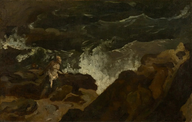 Rozbitek na plaży (Burza) - Théodore Géricault