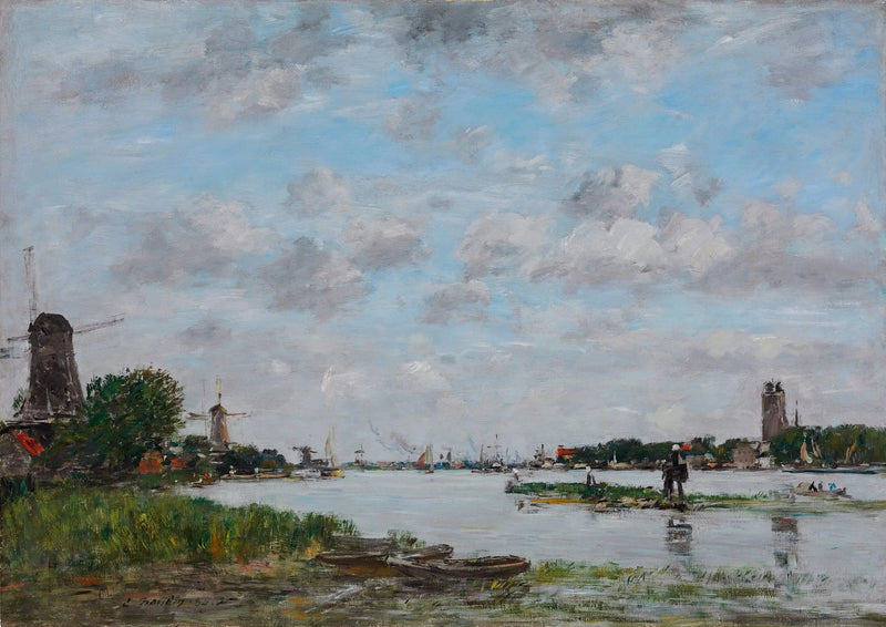 Nawigacja po rzece Oude Maas w pobliżu Dordrecht - Eugène Boudin