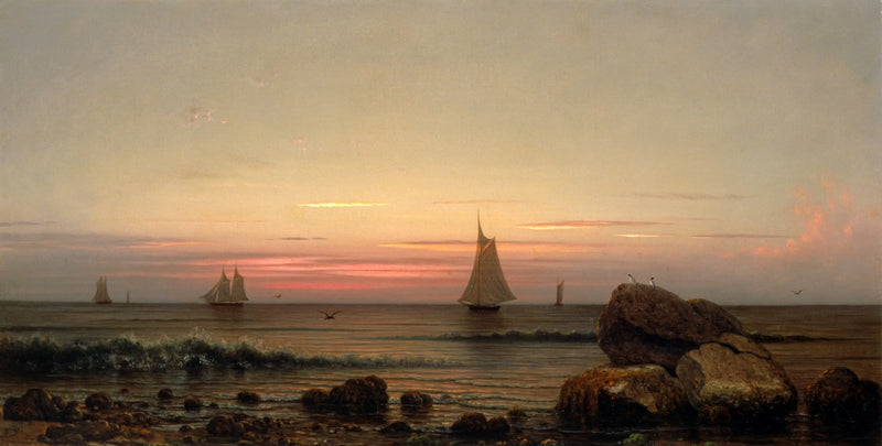 Żeglowanie wzdłuż wybrzeża - Martin Johnson Heade