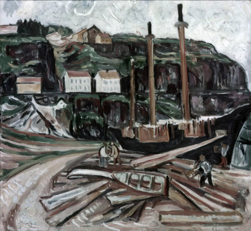 Statek w demontażu - Edvard Munch
