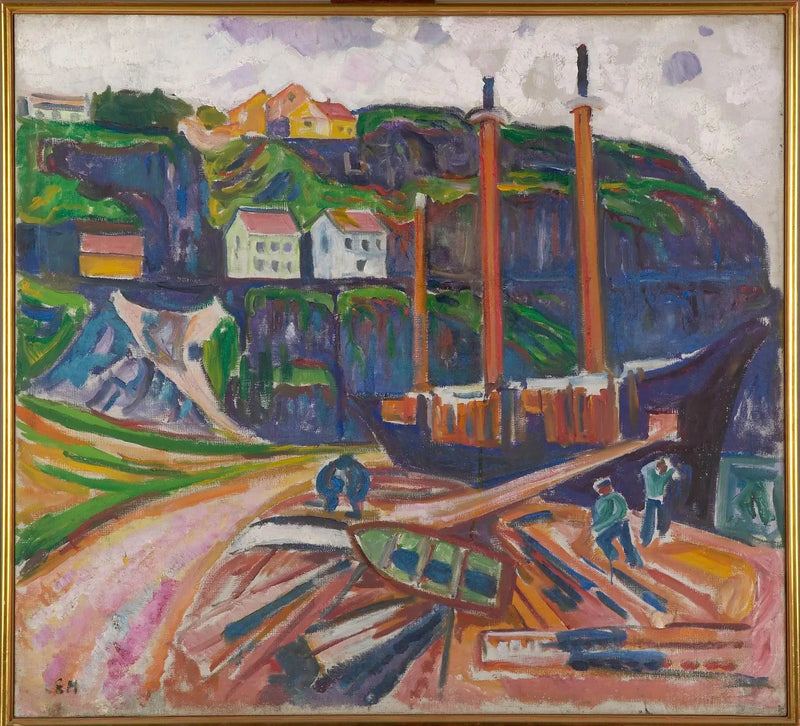 Statek w demontażu - Edvard Munch