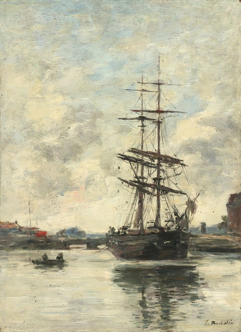 Statek na Touques - Eugène Boudin