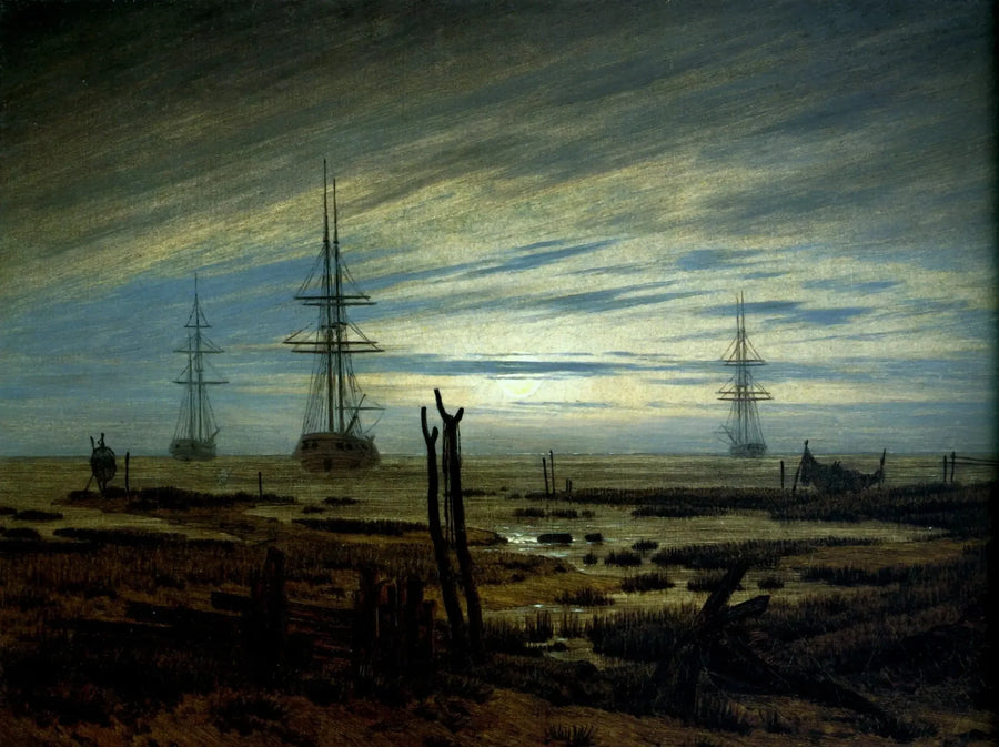 Statki na kotwicy - Caspar David Friedrich