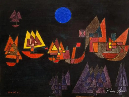 Navires dans l'obscurité - Paul Klee - Reproductions de tableaux et peintures haut de gamme