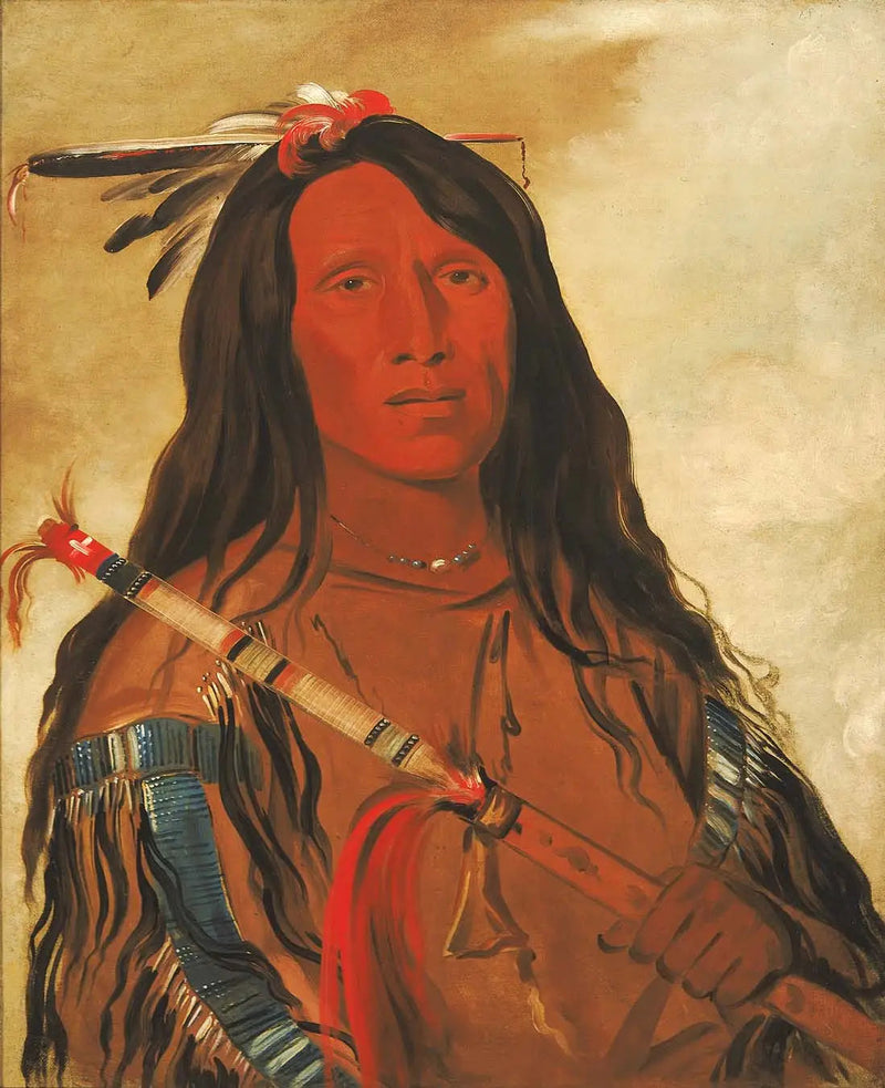 Né-hee-ó-ee-wóo-tis, Wilk na wzgórzu, Przywódca plemienia - George Catlin