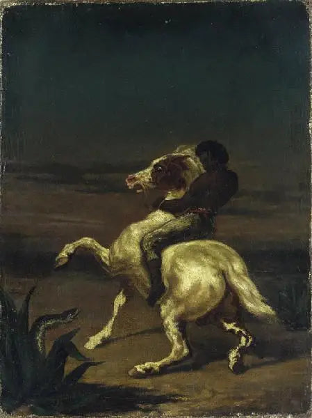 Człowiek na koniu - Théodore Géricault