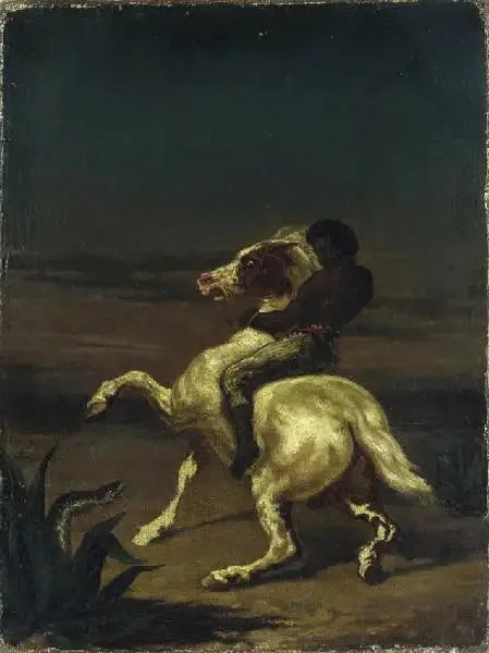 Człowiek na koniu - Théodore Géricault