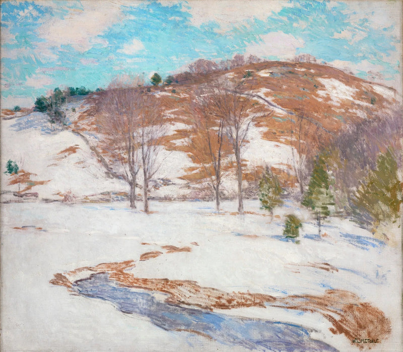 Śnieg na przedgórzu - Willard Metcalf