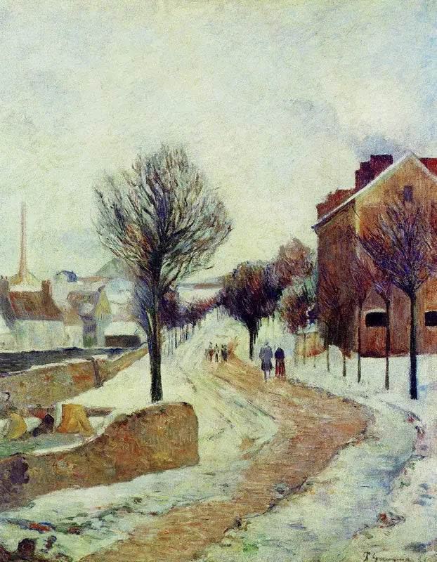 Śnieg na przedmieściach - Paul Gauguin