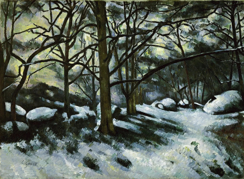 Topniejący śnieg w Fontainebleau - Paul Cézanne