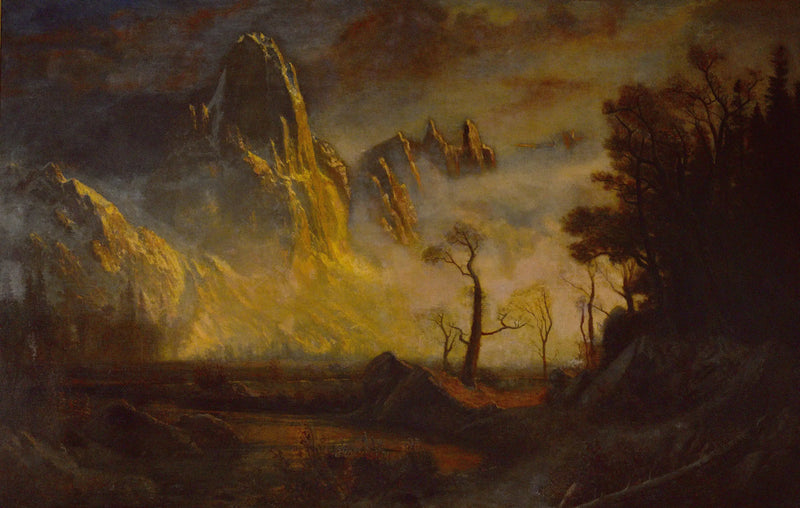 Wczesny śnieg w Dolinie Yosemite, Sentinel Rock - Albert Bierstadt