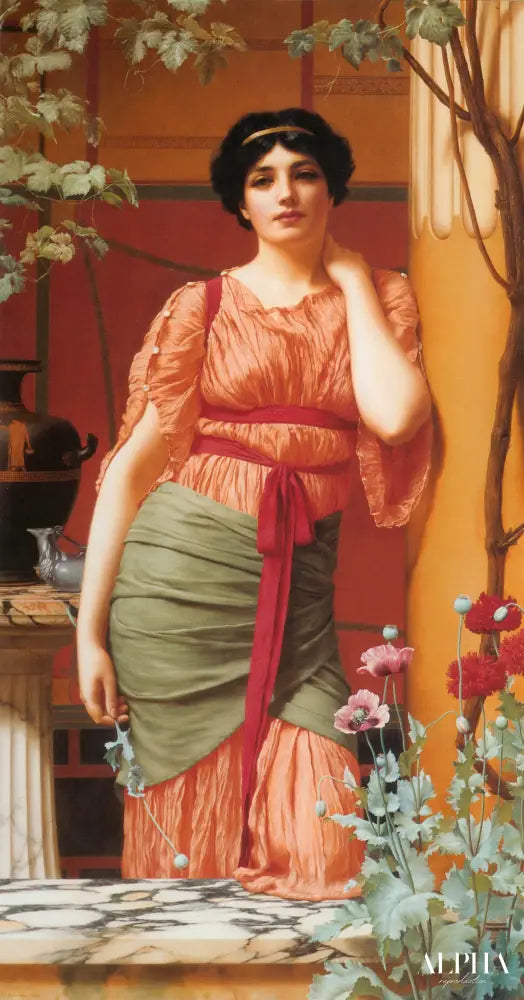 Nérissa - John William Godward - Reproductions de tableaux et peintures haut de gamme