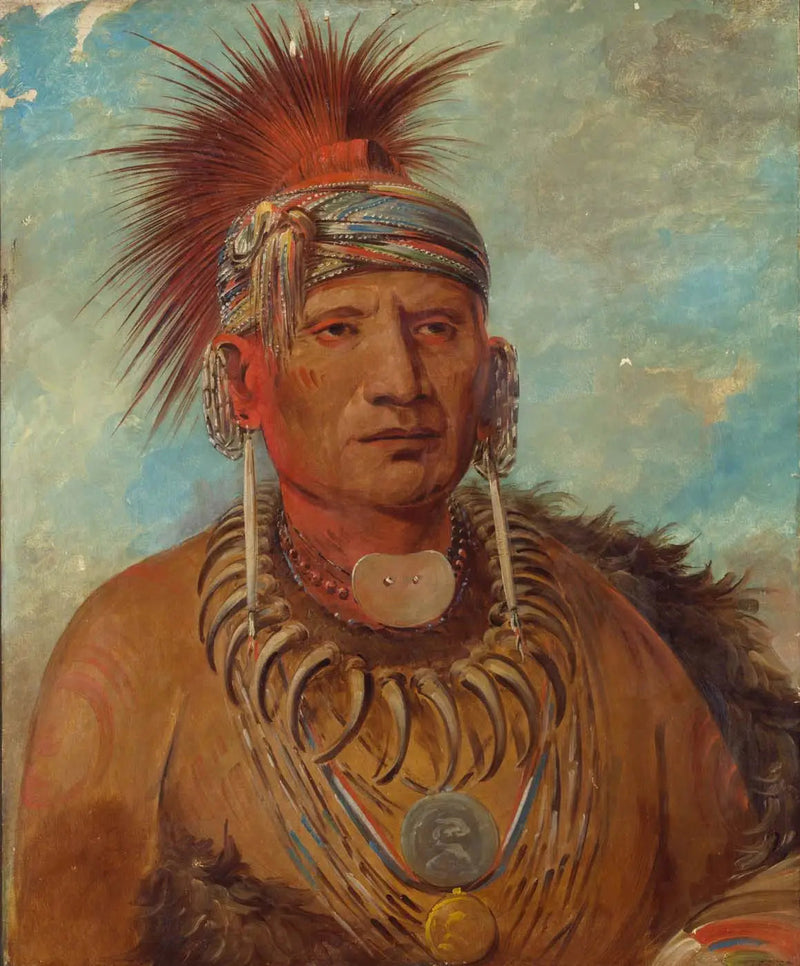 Neu-mon-ya, Deszcz, który chodzi, Wódz wojny - George Catlin