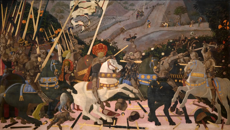 Niccolò Mauruzi da Tolentino na czele swoich oddziałów - Paolo Uccello