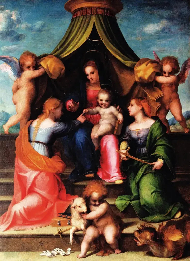 Mistyczne zaślubiny świętej Katarzyny Aleksandryjskiej - Andrea del Sarto