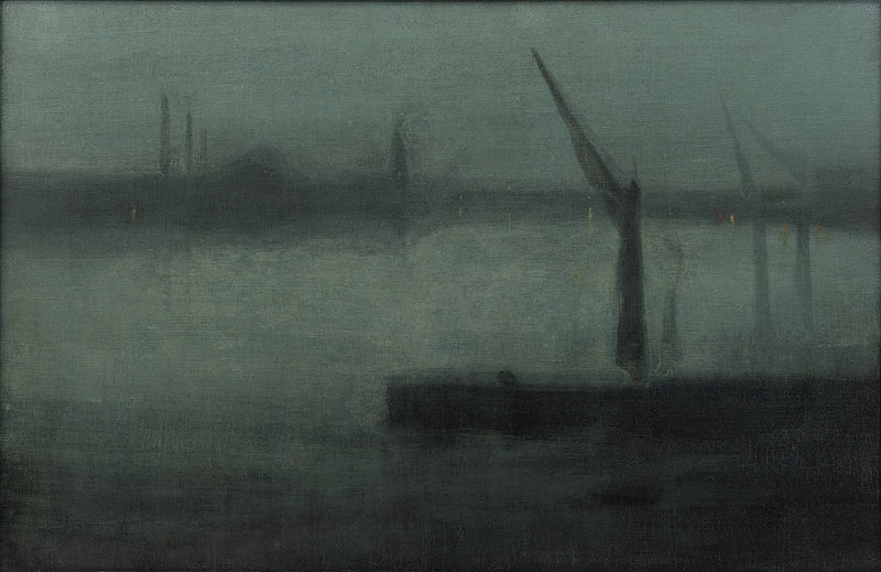 Nocny: Niebieski i Srebrny — Battersea Reach - James Abbott McNeill Whistler