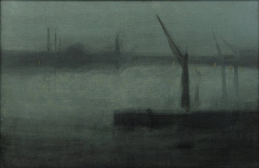 Nocny: Niebieski i Srebrny — Battersea Reach - James Abbott McNeill Whistler