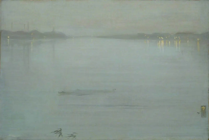 Nocny: Niebieski i Srebrny - Światła Cremorne - James Abbott McNeill Whistler