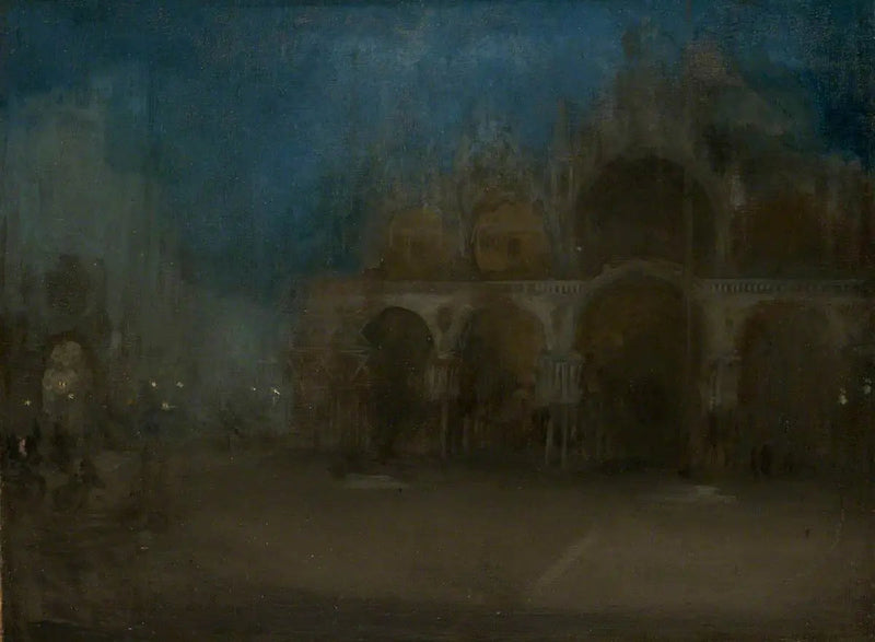 Nocna: Niebieski i Złoty, Święty Marek, Wenecja - James Abbott McNeill Whistler