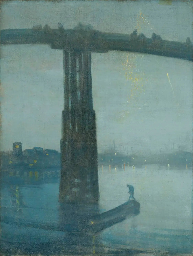 Nocne w niebieskim i złotym - Stary Most w Battersea - James Abbott McNeill Whistler
