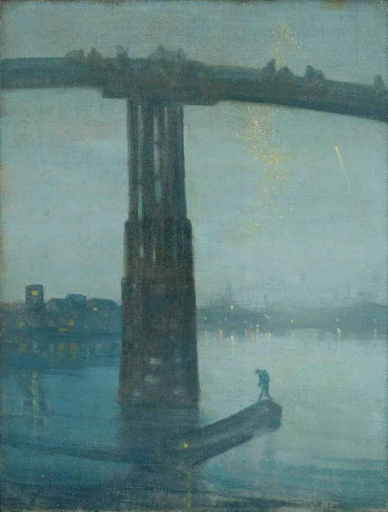 Nocne w niebieskim i złotym - Stary Most w Battersea - James Abbott McNeill Whistler