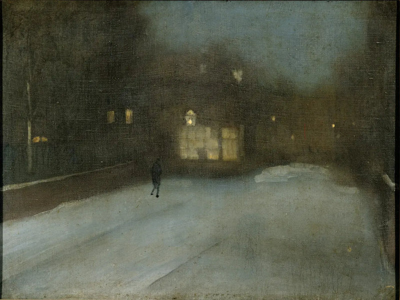 Noc w szarości i złocie: Chelsea Snow - James Abbott McNeill Whistler