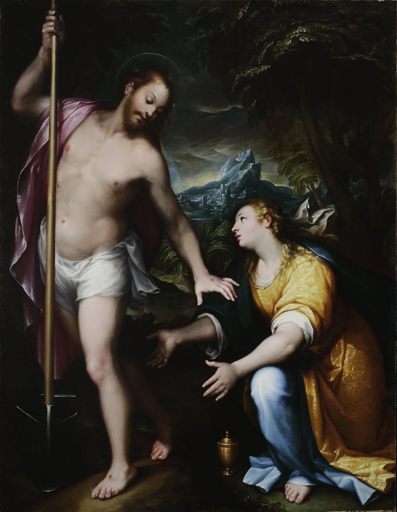„Noli me tangere” – Zmartwychwstały Chrystus ukazujący się Marii Magdalenie (Jana 20:14-17) - Denis Calvaert